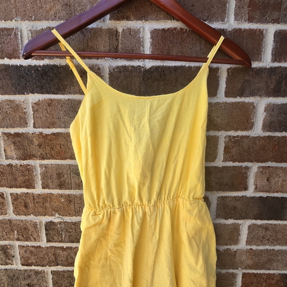 Yellow Spaghetti Strap Jumpsuit - Picture 2 of 8